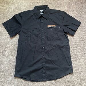 Jägermeister Mens Black Button Up Shirt